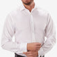 Camisa social Calvin Klein masculina Classic Fit, sem passar, com punho francês, tamanho branco, 16,5 x 32 x 33