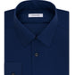 Camisa social masculina Calvin Klein Slim Fit sem ferro, estilo espinha de peixe, azul, tamanho 17,5 x 34 x 35
