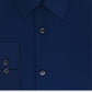 Camisa social masculina Calvin Klein Slim Fit sem ferro, estilo espinha de peixe, azul, tamanho 17,5 x 34 x 35
