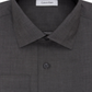 Camisa social masculina Calvin Klein Steel Classic-Fit, sem passar a ferro, com gola aberta e espinha de peixe, cinza, tamanho 18, 36-37