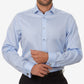 Camisa social masculina Calvin Klein Slim Fit, sem passar roupa, com punho francês, em espinha de peixe, azul, tamanho 34x35
