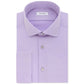 Camisa social masculina Calvin Klein Slim Fit, sem passar roupa, com punho francês, em espinha de peixe, roxa, tamanho 15x32-33