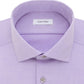 Camisa social masculina Calvin Klein Slim Fit, sem passar roupa, com punho francês, em espinha de peixe, roxa, tamanho 15x32-33