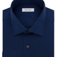Camisa social masculina Calvin Klein Classic Fit sem ferro, gola aberta em espinha de peixe, tamanho azul, 16,5 x 34 x 35