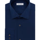 Camisa social masculina Calvin Klein Classic Fit sem ferro, gola aberta em espinha de peixe, tamanho azul, 16,5 x 34 x 35