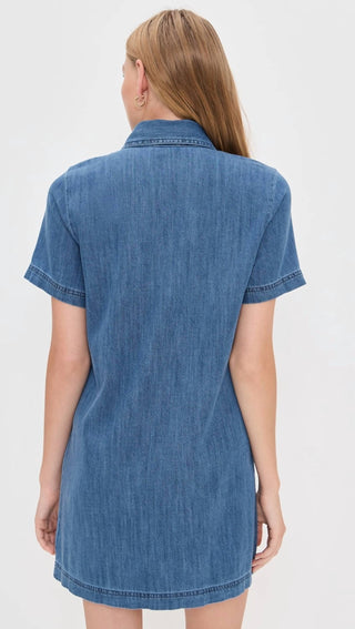 Z Supply - Vestido curto jeans autêntico