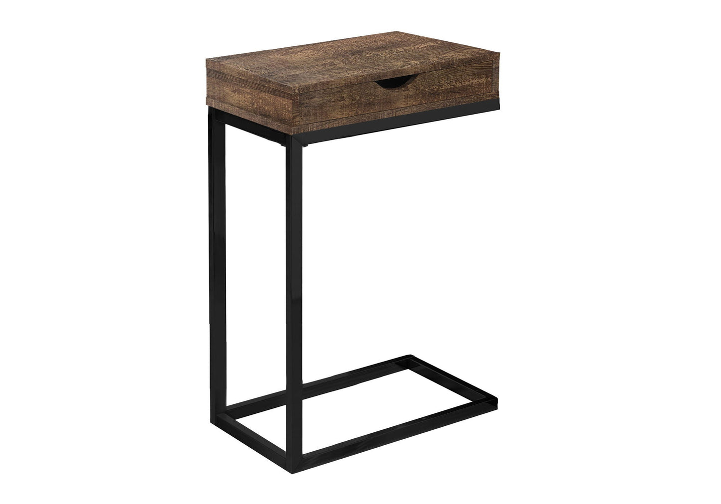 Accent Table, C-Shaped, Modern - Brown
