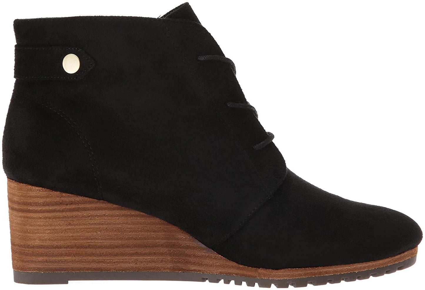 Bota feminina Dr. Scholl's Conquer Wedge preta, tamanho 7 M