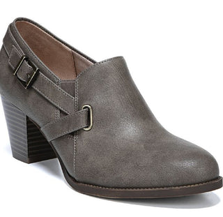 Botas casuais femininas LifeStride Jenson Bootie marrom tamanho 7 M