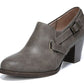 Botas casuais femininas LifeStride Jenson Bootie marrom tamanho 7 M