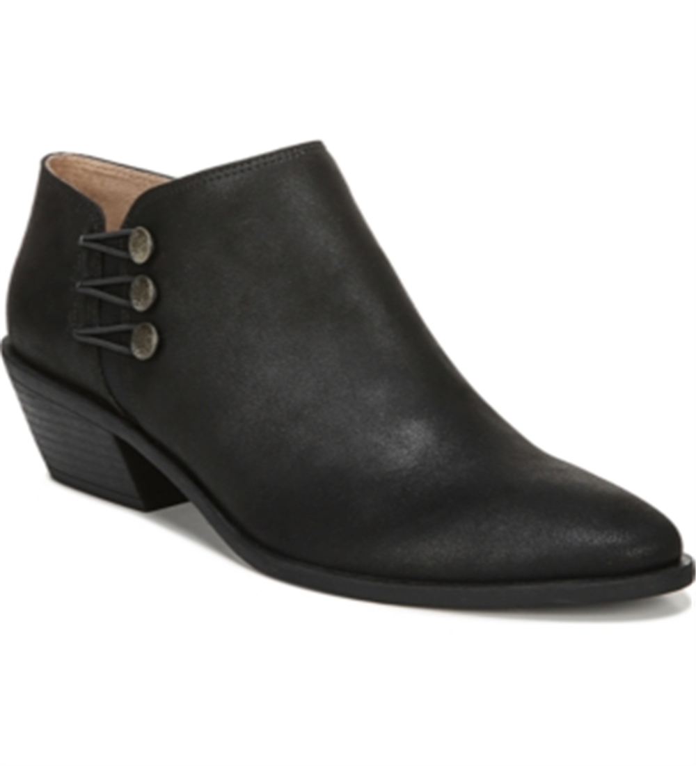 Botas curtas femininas Lifestride Pixie pretas, tamanho 8,5 M