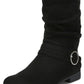 Bota feminina Dr. Scholl's Ripple preta tamanho 7 M