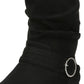 Bota feminina Dr. Scholl's Ripple preta tamanho 7 M