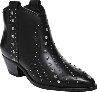Sam Edelman Brian Bota de cano alto de couro feminina, preta, tamanho 8,5 M