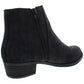 Botas femininas de camurça Bert com recortes, tamanho 9 M, pretas, da Carlos By Carlos Santana