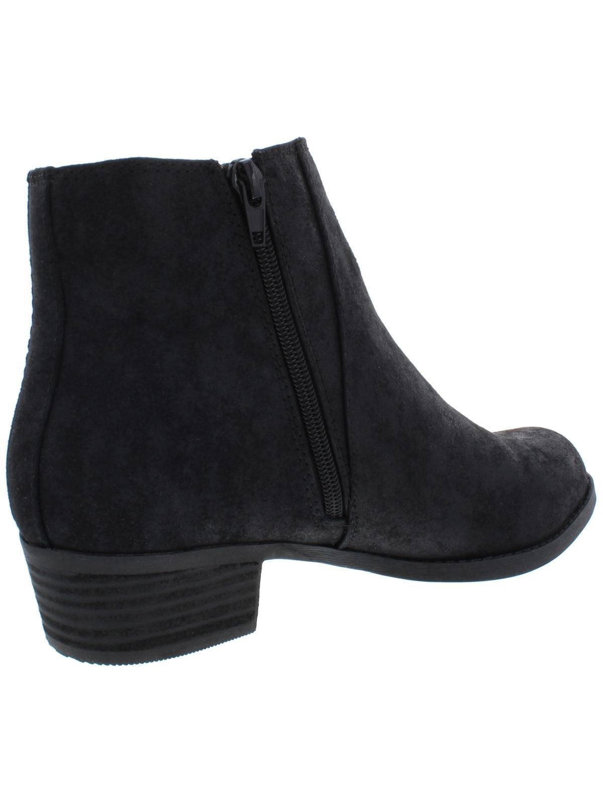Botas femininas de camurça Bert com recortes, tamanho 9 M, pretas, da Carlos By Carlos Santana