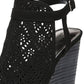 Sandália feminina Gabrielle Wedge Carlos by Carlos Santana, preta, tamanho 10