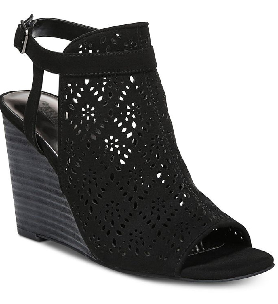 Sandálias femininas Gabrielle Slingback com salto plataforma e salto plataforma Carlos by Carlos Santana, tamanho 11, pretas