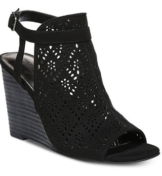 Sandálias femininas Gabrielle Slingback com salto plataforma e salto plataforma Carlos by Carlos Santana, tamanho 11, pretas