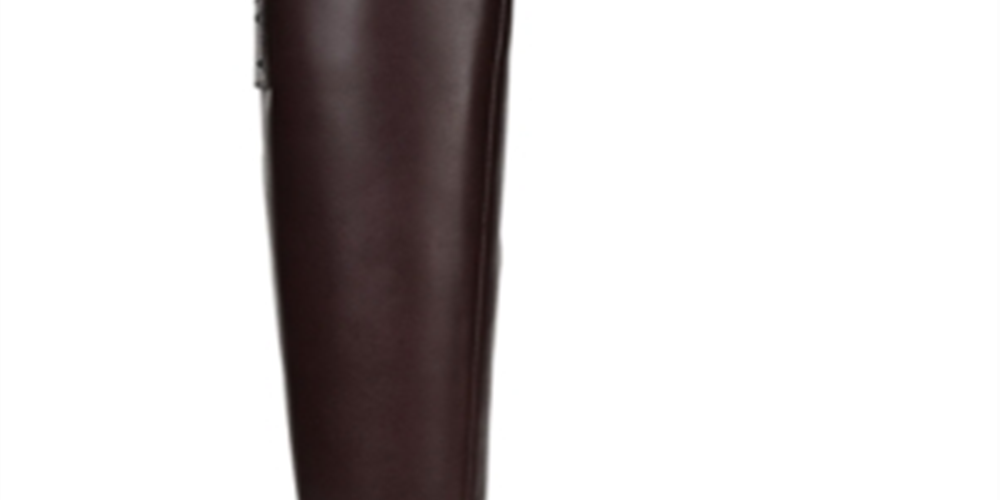 Franco Sarto Botas femininas Henrietta de couro, bico amendoado, cano alto, marrom, tamanho 6 M