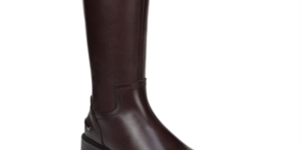 Franco Sarto Botas femininas Henrietta de couro, bico amendoado, cano alto, marrom, tamanho 6 M