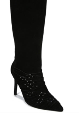 Bota feminina Fergie Adley Tall preta tamanho 7 M