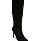Bota feminina Fergie Adley Tall preta tamanho 7 M