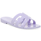 Sam Edelman Bay Jelly Slip On Flat Pool Slides Feminino Roxo Tamanho 9 M