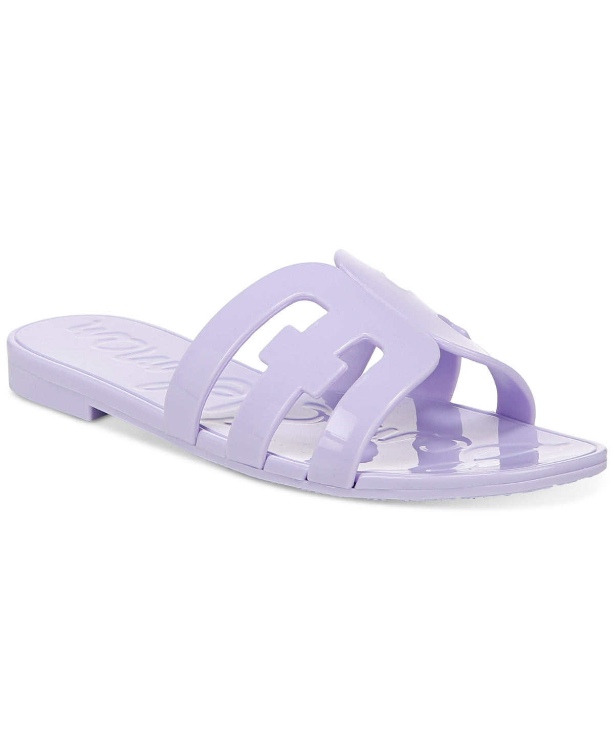 Sam Edelman Bay Jelly Slip On Flat Pool Slides Feminino Roxo Tamanho 9 M