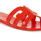 Sandália feminina Sam Edelman Bay Jelly Slide vermelha tamanho 8 M
