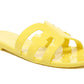 Sandália feminina Sam Edelman Bay Jelly Slide, amarela, tamanho 7M