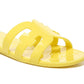 Sandália feminina Sam Edelman Bay Jelly Slide, amarela, tamanho 7M
