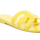 Sandália feminina Sam Edelman Bay Jelly Slide, amarela, tamanho 7M