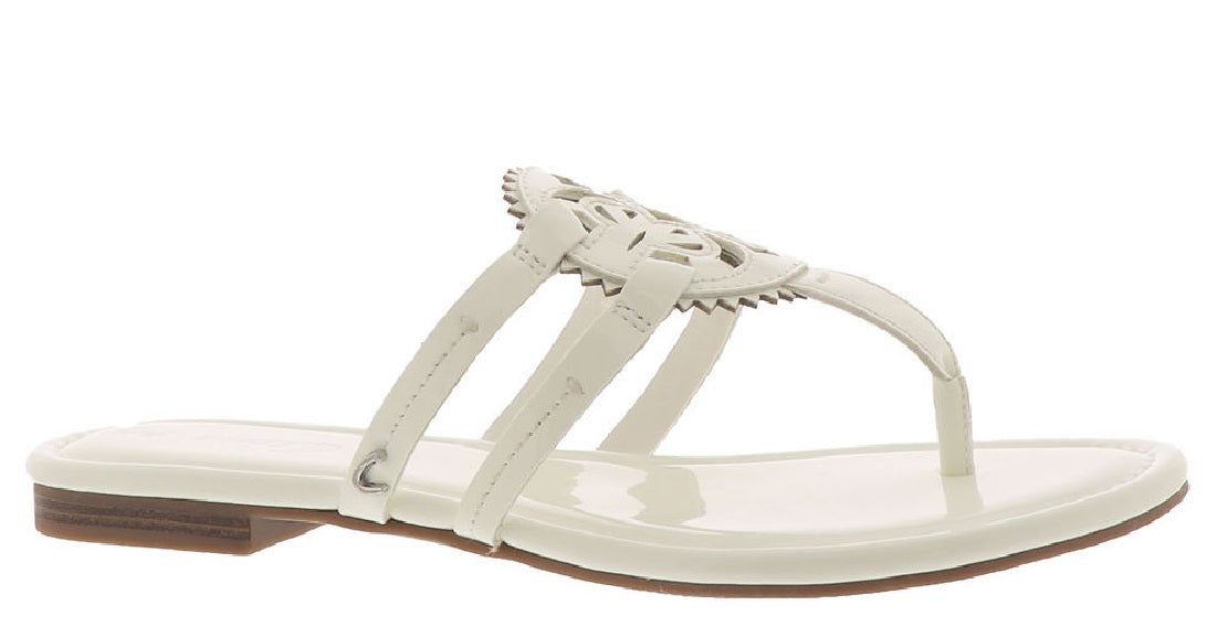 Sandálias rasteiras femininas Circus Ny Canyon Medallion, brancas, tamanho 5,5 m