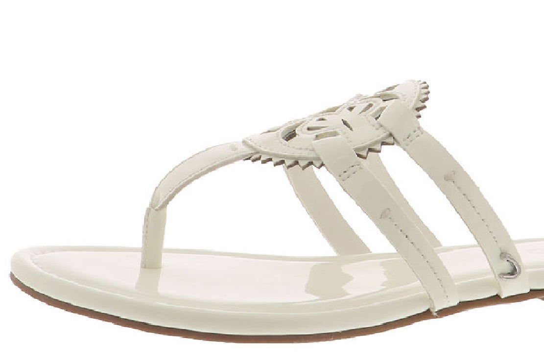Sandálias rasteiras femininas Circus Ny Canyon Medallion, brancas, tamanho 5,5 m