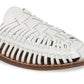 Sam Edelman Mule de couro feminino, confortável, com amortecimento, Keelyn, bico redondo, salto bloco, tamanho 6,5, branco
