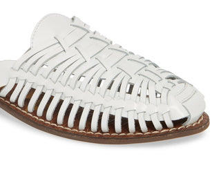 Sam Edelman Mule de couro feminino, confortável, com amortecimento, Keelyn, bico redondo, salto bloco, tamanho 6,5, branco