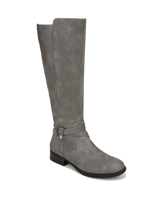 Botas Lifestride Xtrovert de cano alto e cano largo para mulheres, cinza, tamanho 9M