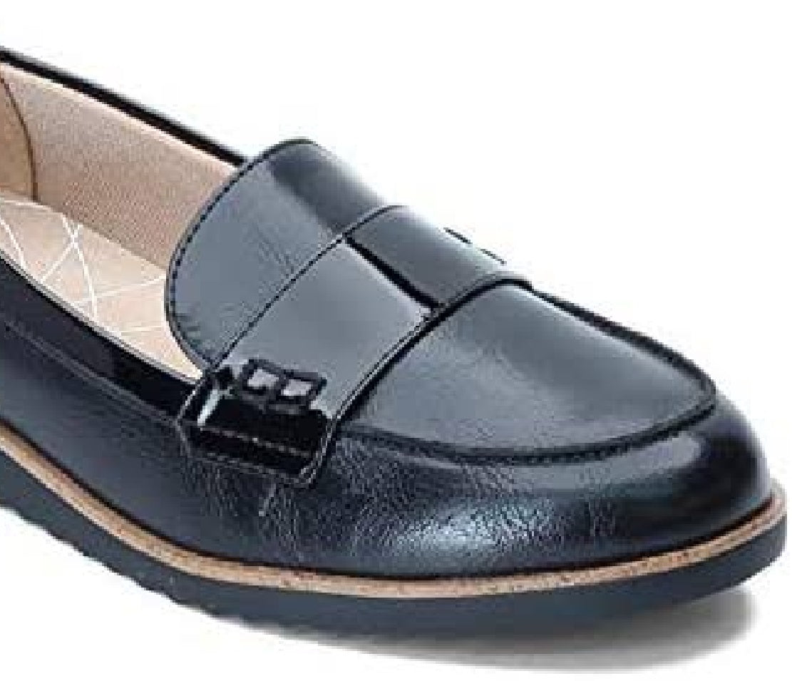 LifeStride Zee Slip-on Mocassim Feminino Preto Tamanho 9,5
