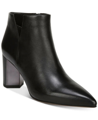 Franco Sarto Women's Nest Leather Pointed Toe Ankle Fashion Boots Black Size 9 M