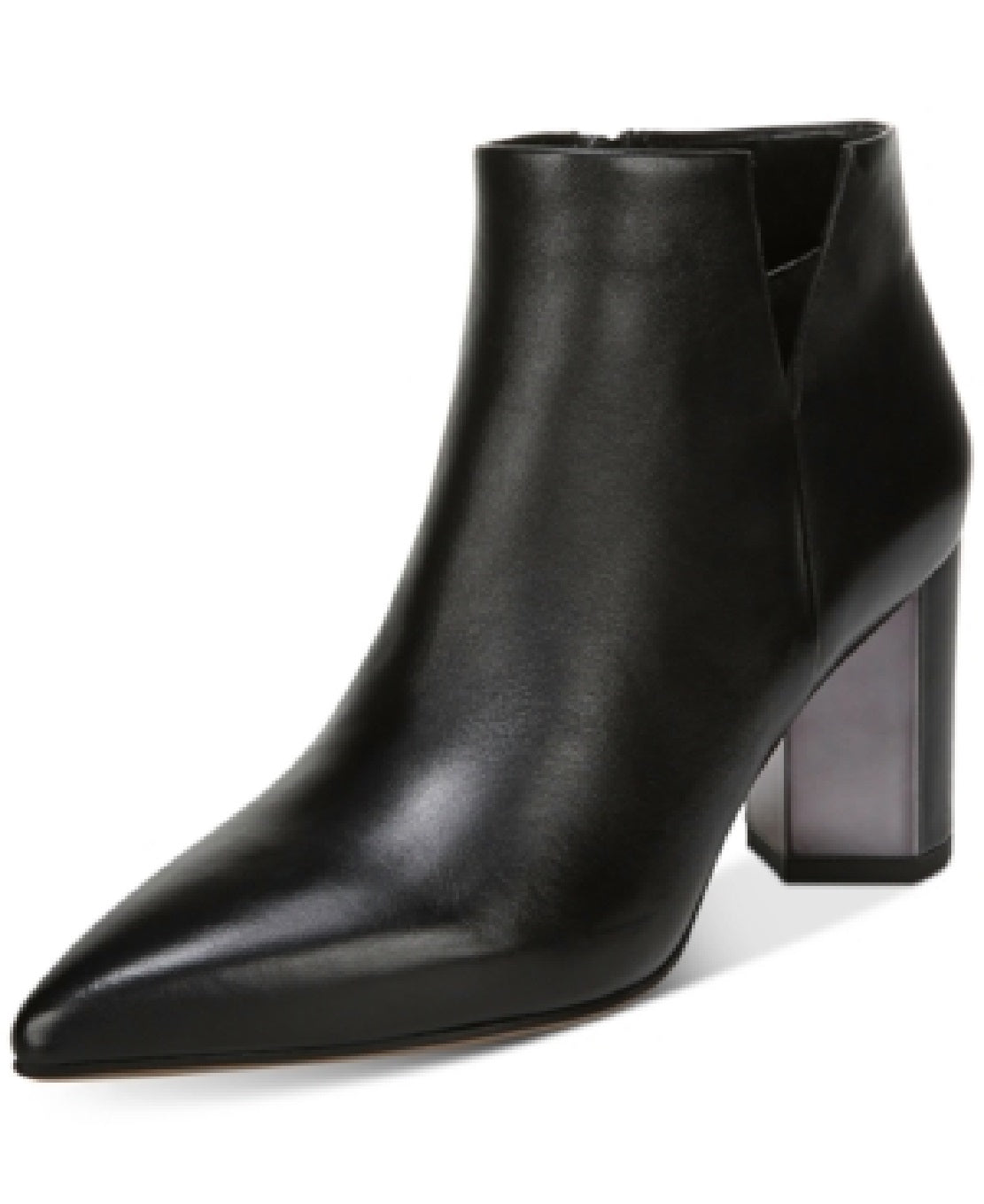 Franco Sarto Botas Femininas Nest Couro Bico Fino Cano Curto Pretas Tamanho 9 M