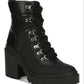 Botas de combate femininas Sam Edelman Lambert, pretas, tamanho 5,5 m