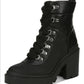 Botas de combate femininas Sam Edelman Lambert, pretas, tamanho 5,5 m