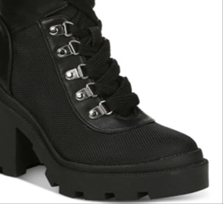 Botas de combate femininas Sam Edelman Lambert, pretas, tamanho 5,5 m