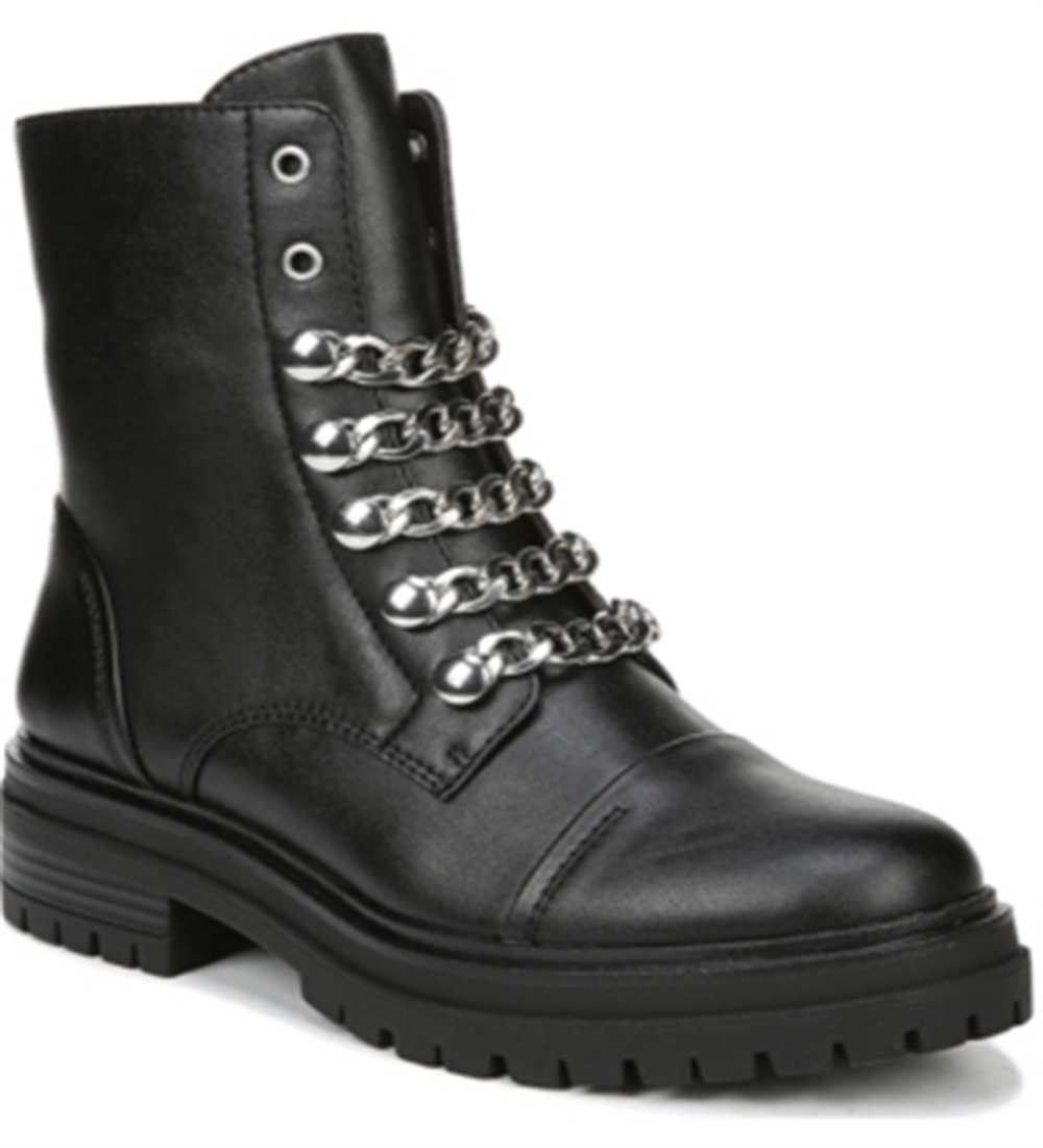 Botas femininas Sam Edelman Gili, pretas, tamanho 7 M