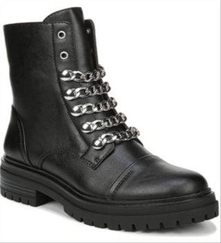 Botas femininas Sam Edelman Gili, pretas, tamanho 7 M