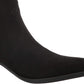 Botas femininas Sam Edelman Whistler de couro sintético, pretas, tamanho 5 M