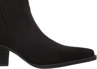 Botas femininas Sam Edelman Whistler de couro sintético, pretas, tamanho 5 M