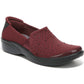 Sapatos femininos Bzees com strass e sementes de papoula, tamanho 6 M, vermelho
