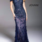 Jovani - Floral Embellished Off Shoulder Evening Dress